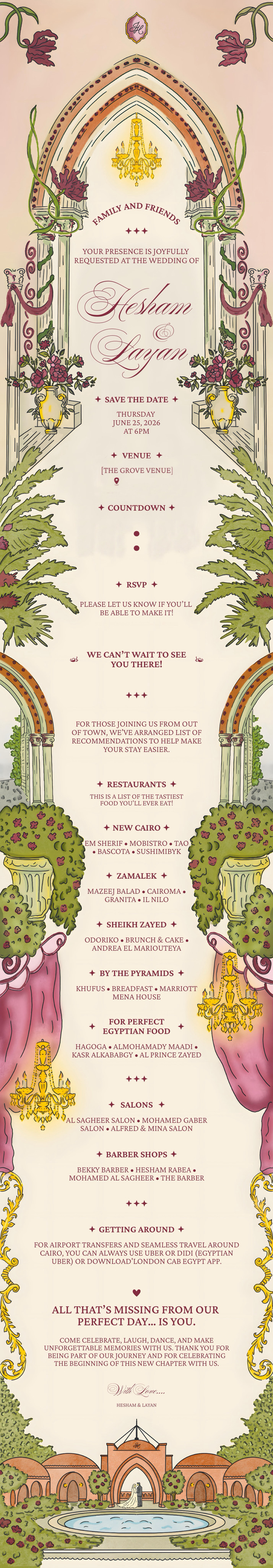 Hesham & Layan Wedding Invitation